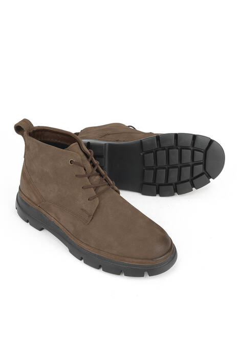 Hakiki Deri Erkek Bot Bej