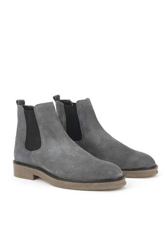Ziya - Grey Genuine Leather Men's Boots (1)