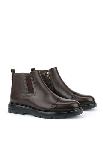 Ziya - Hakiki Deri Erkek Bot Kahverengi (1)