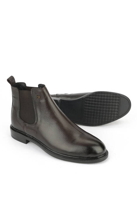 Hakiki Deri Erkek Bot Kahverengi