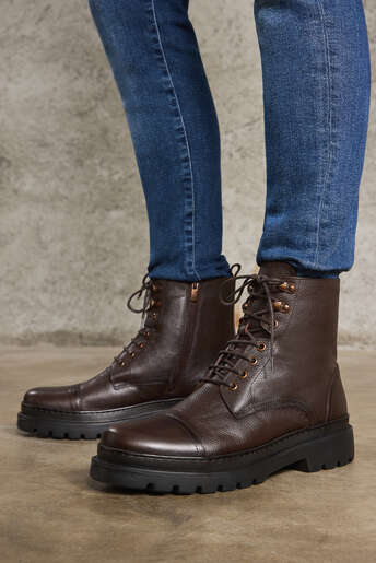 Ziya - Hakiki Deri Erkek Bot Kahverengi Ziya - Hakiki Deri Erkek Bot Kahverengi