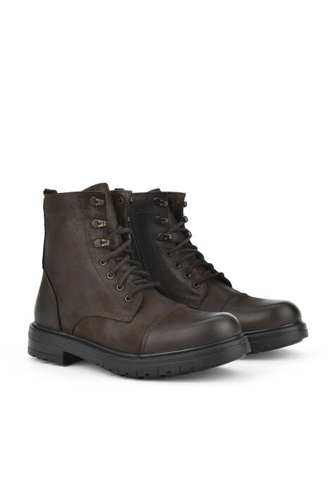 Brown Genuine Leather Men's Boots