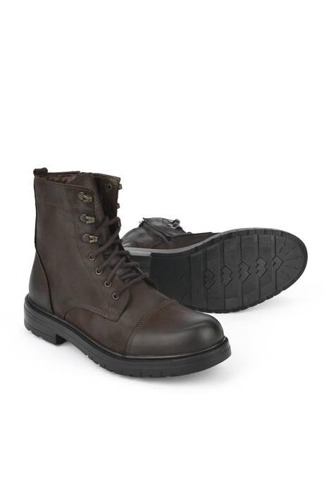 Brown Genuine Leather Men's Boots