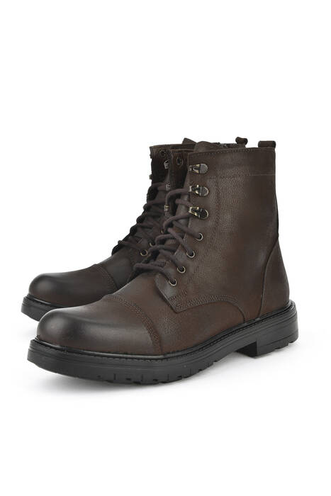 Brown Genuine Leather Men's Boots