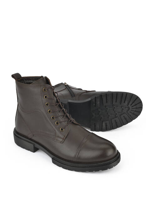 Brown Genuine Leather Men's Boots