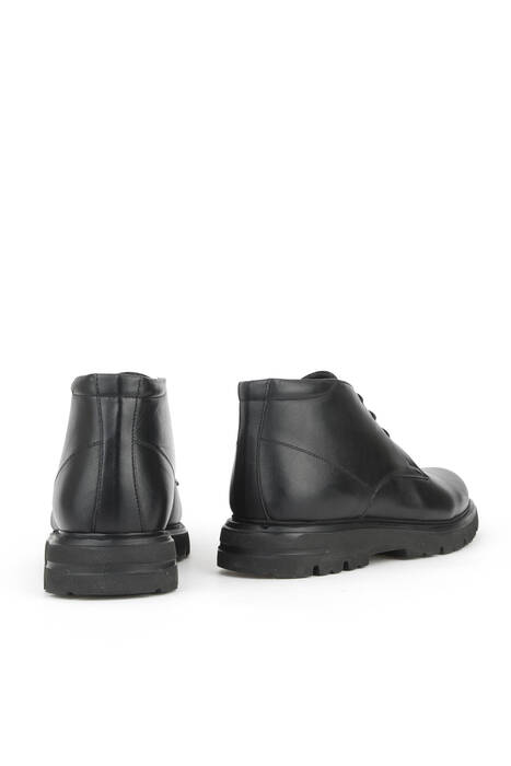 Hakiki Deri Erkek Bot Siyah