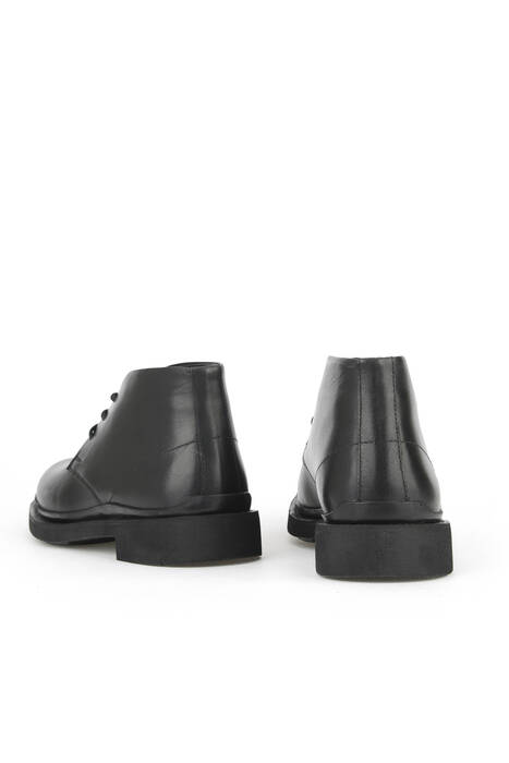 Hakiki Deri Erkek Bot Siyah