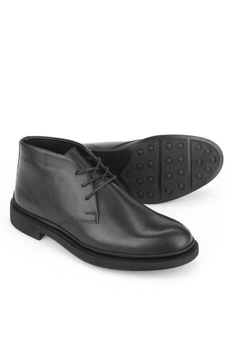 Hakiki Deri Erkek Bot Siyah