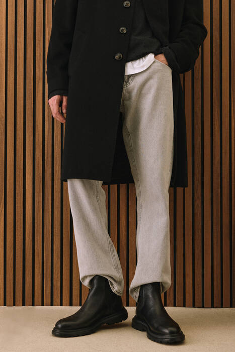 Hakiki Deri Erkek Bot Siyah