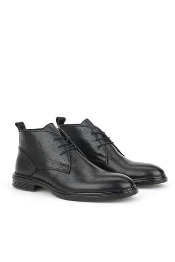 Ziya - Hakiki Deri Erkek Bot Siyah (1)