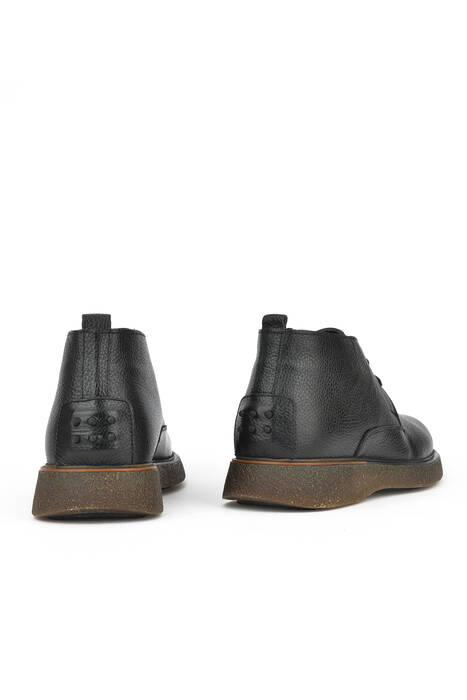 Hakiki Deri Erkek Bot Siyah