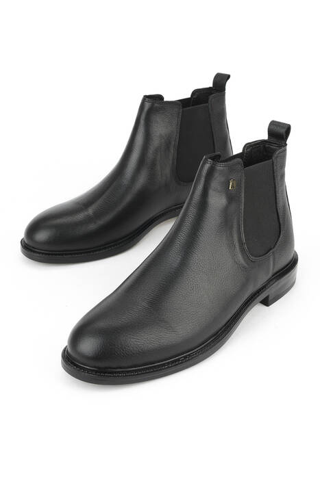 Hakiki Deri Erkek Bot Siyah