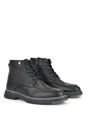 Ziya - Hakiki Deri Erkek Bot Siyah (1)