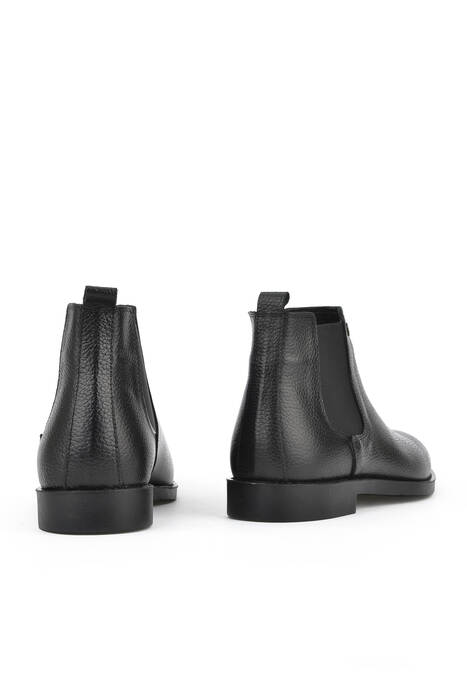 Black Genuine Leather Men's Boots