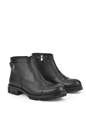 Ziya - Black Genuine Leather Men's Boots (1)