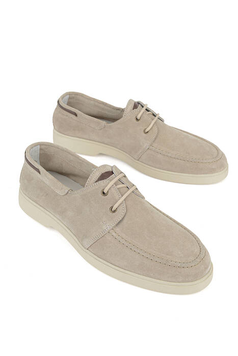 Hakiki Deri Erkek Günlük Ayakkabı Bej