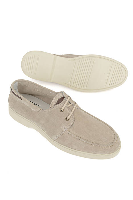 Hakiki Deri Erkek Günlük Ayakkabı Bej