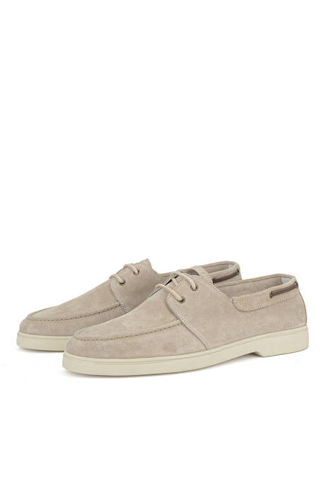 Hakiki Deri Erkek Günlük Ayakkabı Bej