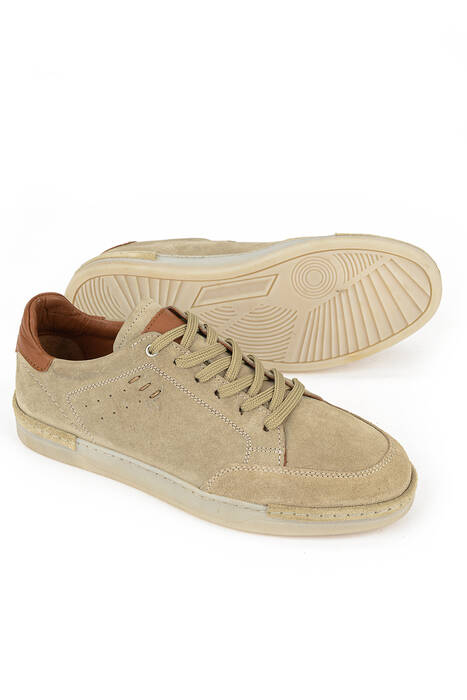 Hakiki Deri Erkek Günlük Ayakkabı Bej