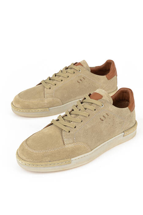 Hakiki Deri Erkek Günlük Ayakkabı Bej