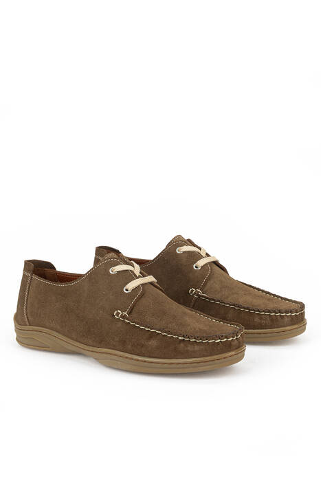 Hakiki Deri Erkek Günlük Ayakkabı Bej