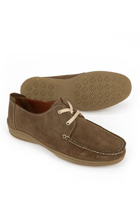 Hakiki Deri Erkek Günlük Ayakkabı Bej