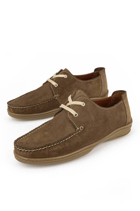 Hakiki Deri Erkek Günlük Ayakkabı Bej