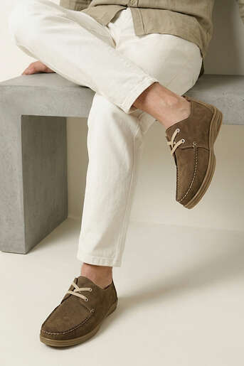 Ziya - Hakiki Deri Erkek Günlük Ayakkabı Bej (1)