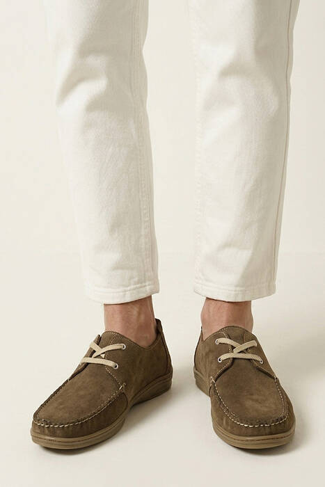 Hakiki Deri Erkek Günlük Ayakkabı Bej