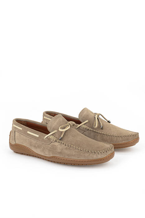 Hakiki Deri Erkek Günlük Ayakkabı Bej