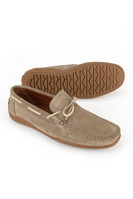 Hakiki Deri Erkek Günlük Ayakkabı Bej