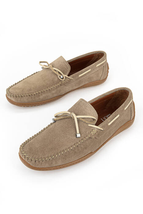 Hakiki Deri Erkek Günlük Ayakkabı Bej