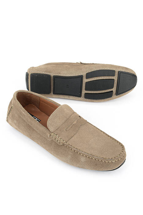 Hakiki Deri Erkek Günlük Ayakkabı Bej