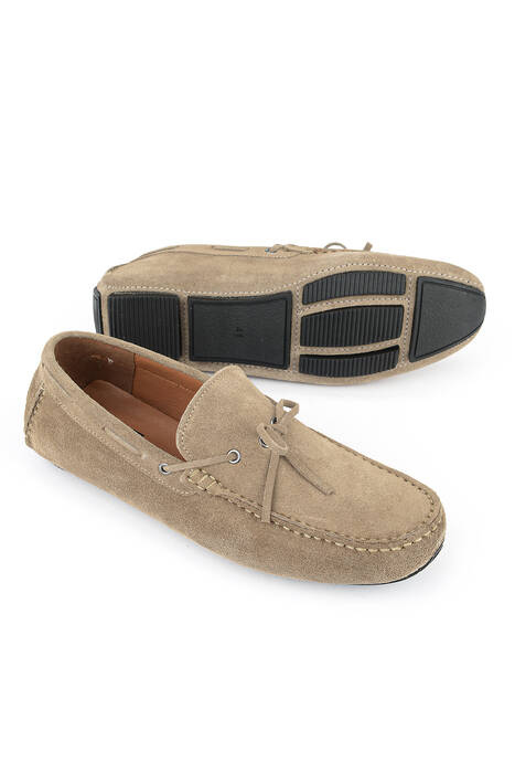 Hakiki Deri Erkek Günlük Ayakkabı Bej