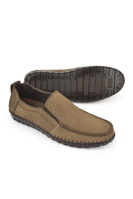 Hakiki Deri Erkek Günlük Ayakkabı Bej