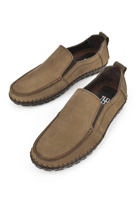 Hakiki Deri Erkek Günlük Ayakkabı Bej