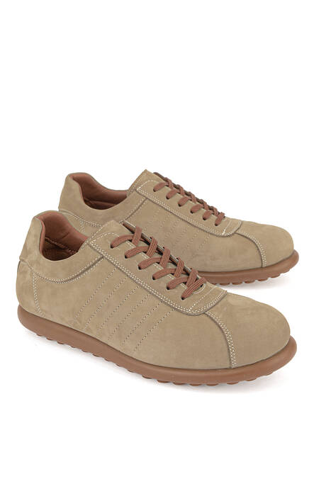 Hakiki Deri Erkek Günlük Ayakkabı Bej