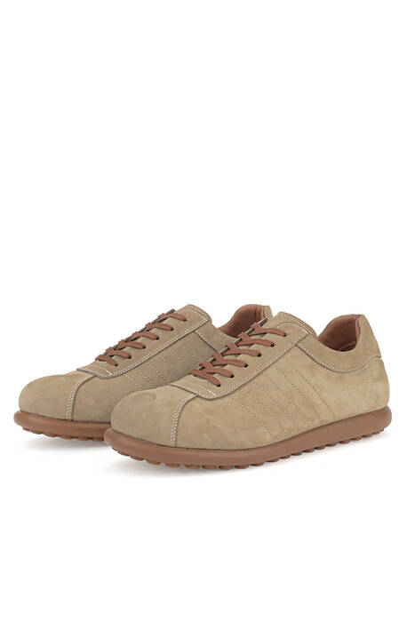 Hakiki Deri Erkek Günlük Ayakkabı Bej