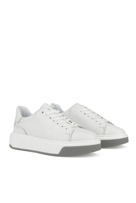 Hakiki Deri Erkek Günlük Ayakkabı Beyaz