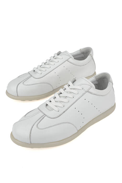 Hakiki Deri Erkek Günlük Ayakkabı Beyaz