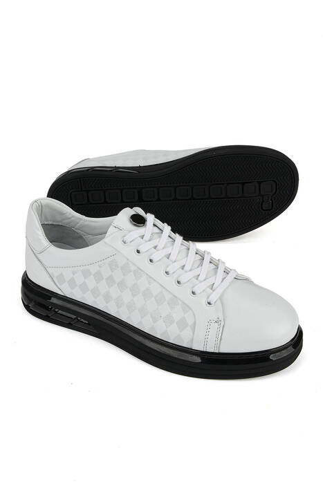 Hakiki Deri Erkek Günlük Ayakkabı Beyaz