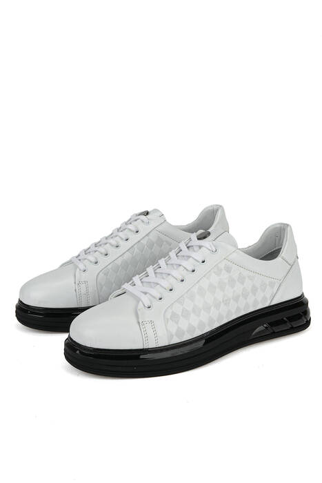 Hakiki Deri Erkek Günlük Ayakkabı Beyaz