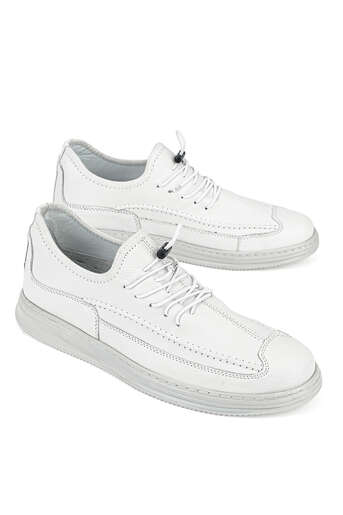 Ziya - Hakiki Deri Erkek Günlük Ayakkabı Beyaz (1)