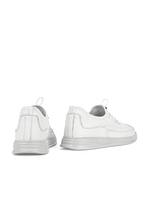 Hakiki Deri Erkek Günlük Ayakkabı Beyaz