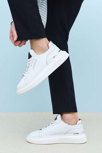 Ziya - Hakiki Deri Erkek Günlük Ayakkabı Beyaz Ziya - Hakiki Deri Erkek Günlük Ayakkabı Beyaz