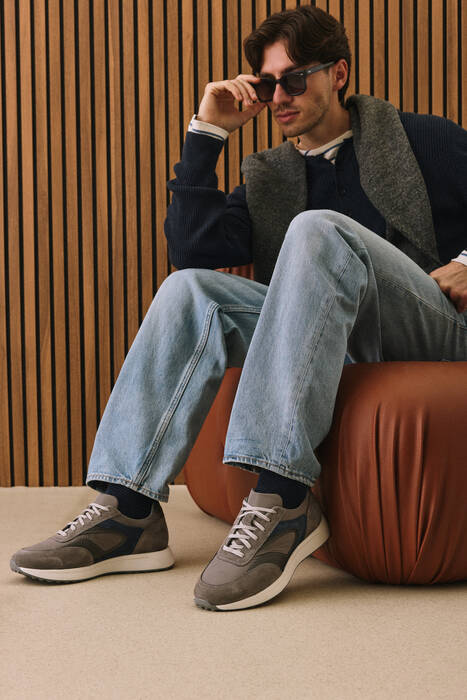 Hakiki Deri Erkek Günlük Ayakkabı Gri