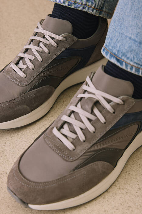 Hakiki Deri Erkek Günlük Ayakkabı Gri