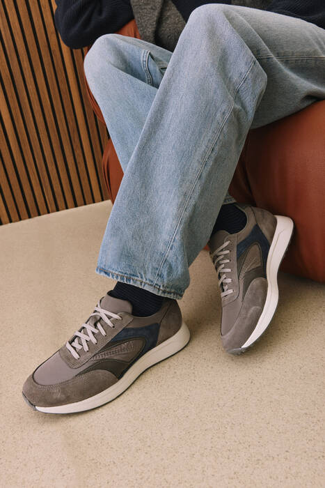 Hakiki Deri Erkek Günlük Ayakkabı Gri