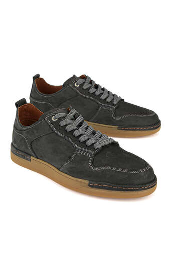 Ziya - Hakiki Deri Erkek Günlük Ayakkabı Gri (1)