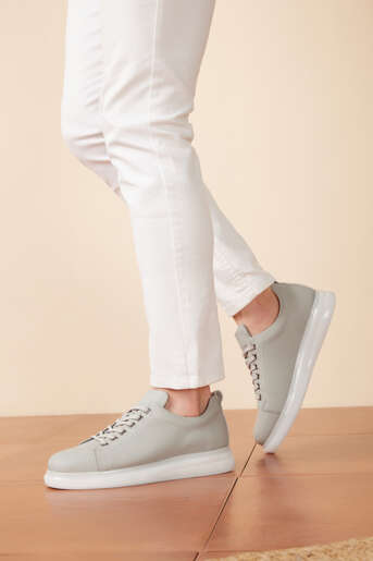 Ziya - Hakiki Deri Erkek Günlük Ayakkabı Gri Ziya - Hakiki Deri Erkek Günlük Ayakkabı Gri